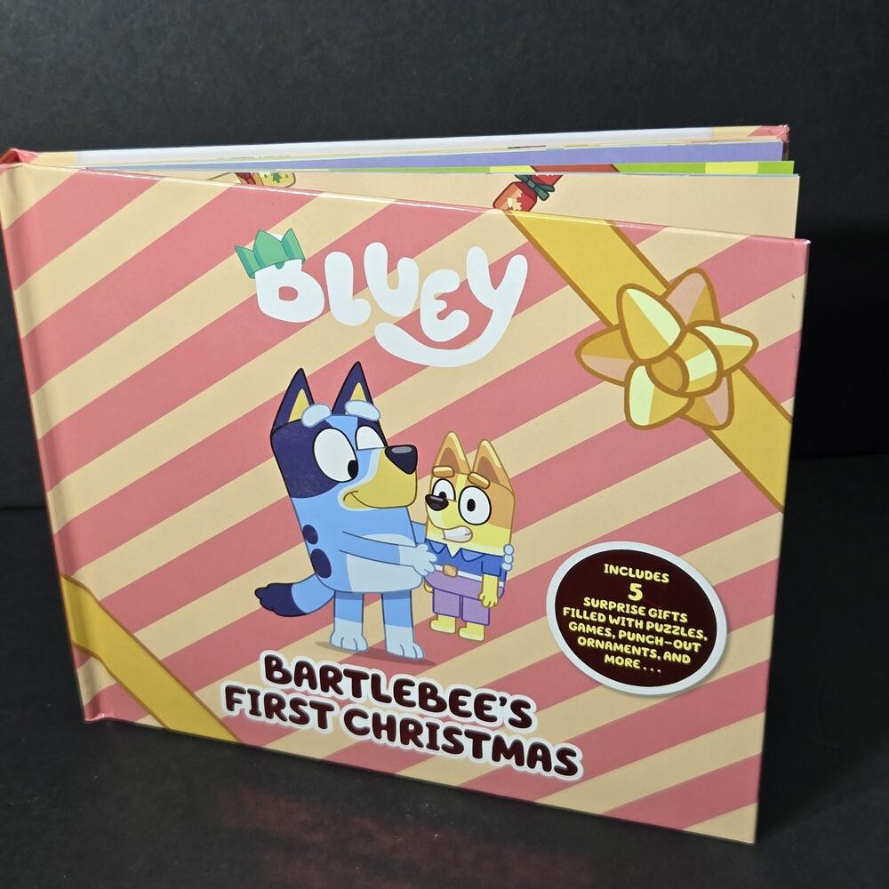 NEW Bluey Bartlebee's First Christmas Joe Brumm Hardcover Surprise Gifts Inside